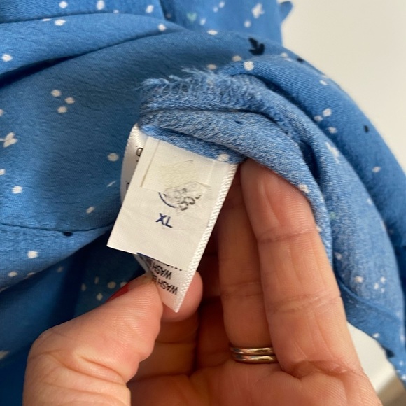 Croft & Barrow Women's Floral Top Size XL Color Blue 3/4 Sleeve Semi Sheer - Picture 12 of 12